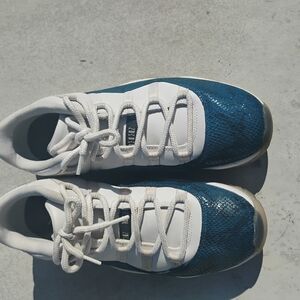 White and Blue Sneakers